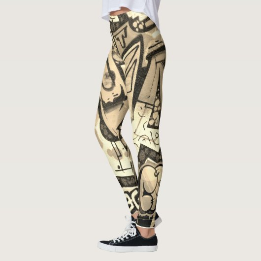 Golden Butterfly Wing Abstract Pattern Leggings (Links)