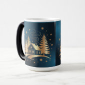 Golden Cabin Blue Morphing Mug Magische Mok (Voorkant links)