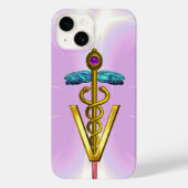GOLDEN CADUCEUS VETERINAIR SYMBOOL Licht Roze Lila Case-Mate iPhone Case (Achterkant)
