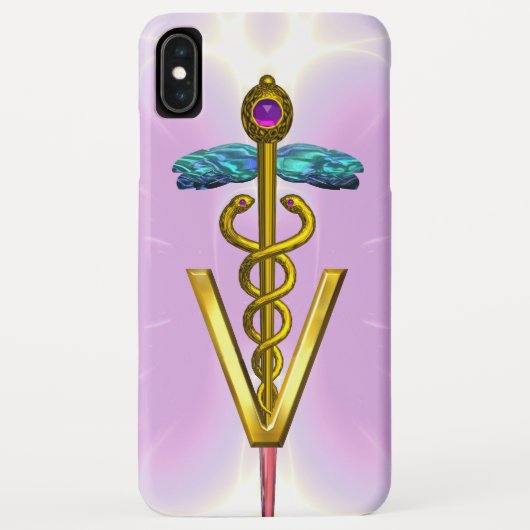 GOLDEN CADUCEUS VETERINAIR SYMBOOL Licht Roze Lila Case-Mate iPhone Case (Achterkant)