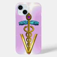 GOLDEN CADUCEUS VETERINAIR SYMBOOL Licht Roze Lila