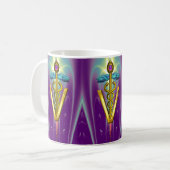 GOLDEN CADUCEUS VETERINAIR SYMBOOL/Paars groen Koffiemok (Voorkant links)