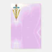 GOLDEN CADUCEUS VETERINAIR SYMBOOL/Roze Lila Post-it® Notes (Voorkant)