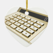 Golden calculator keramisch ornament (Voorkant)