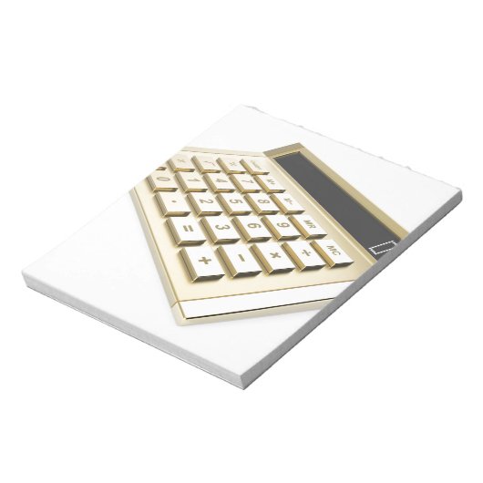 Golden calculator notitieblok (Linkerzijde)