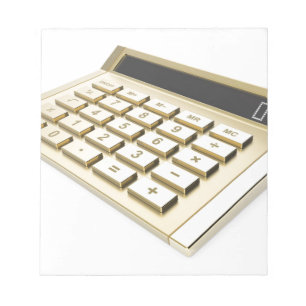 Golden calculator notitieblok