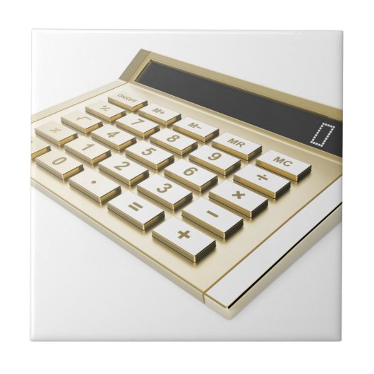 Golden calculator tegeltje (Voorkant)