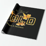 Golden Calla Lily 50th Wedding Jubileum Custom Cadeaupapier<br><div class="desc">Golden Calla Lily,  50 jaar oud Jubileum-opvulpapier voor huwelijk,  klaar om aangepast te worden aan uw specifieke kenmerken. Olie op Canvas door Jan Sinclair. Bekijk hier het volledige assortiment overeenkomende producten... </div>