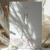 Golden Calla Lily Trouwtafel Nummer Kaart