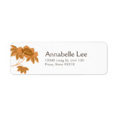 Golden Camellia Return Address Label (Voorkant)