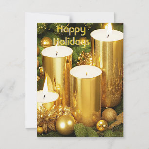 Golden Candles Kerstvakantie Briefkaart