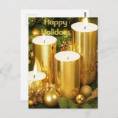 Golden Candles Kerstvakantie Briefkaart (Voorkant / Achterkant)