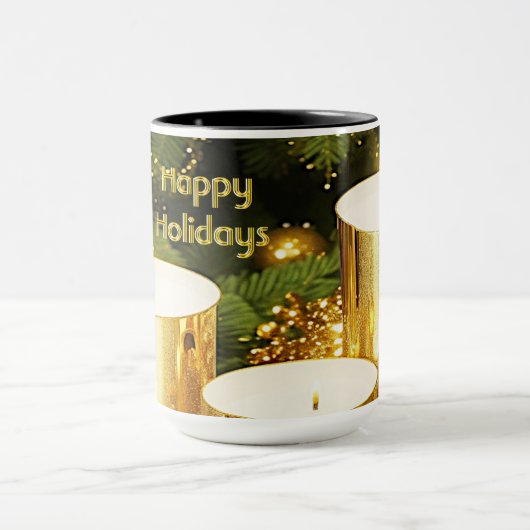 Golden Candles Kerstvakantie Mok (Midden)