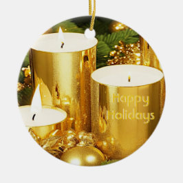 Golden Candles Kerstvakantie Ornament