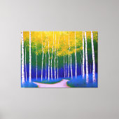 Golden Canopy - Een boslandschap Canvas Afdruk (Voorkant)