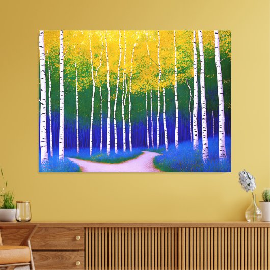 Golden Canopy - Een boslandschap Canvas Afdruk (Insitu (Woonkamer))