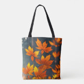 Golden Canopy: Oranje herfstbladeren Tote Bag (Achterkant)