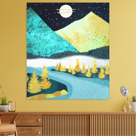 Golden Canvas Afdruk (Insitu (Woonkamer))