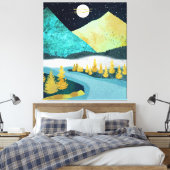 Golden Canvas Afdruk (Insitu (Slaapkamer))