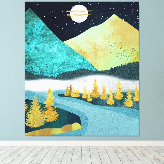 Golden Canvas Afdruk (Insitu (Houten vloer))