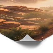 Golden Canyon-rit op Poster van Eerste Licht (Hoek)