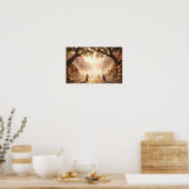 Golden Canyon-rit op Poster van Eerste Licht (Keuken)