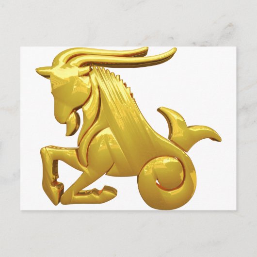Golden Capricorn Briefkaart (Voorkant)