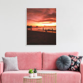 Golden Caribbean Sunset Canvas Afdrukken (Insitu (Woonkamer))