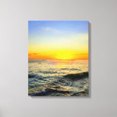 Golden Caribbean Sunset-Stretched Canvas Muurkunst Afdruk (Voorkant)