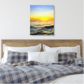 Golden Caribbean Sunset-Stretched Canvas Muurkunst Afdruk (Insitu (Slaapkamer))
