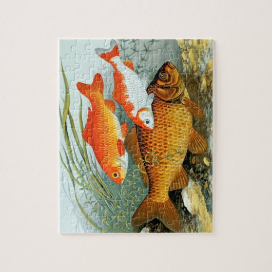 Golden Carp Koi Goldfish Legpuzzel (Verticaal)