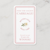 Golden Carriage Scratch-Off Blush Pink Non-Winner Visitekaartje (Voorkant)