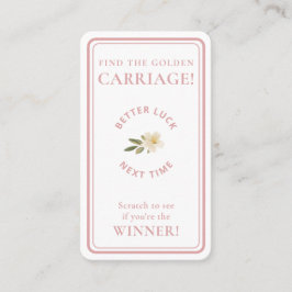 Golden Carriage Scratch-Off Blush Pink Non-Winner Visitekaartje
