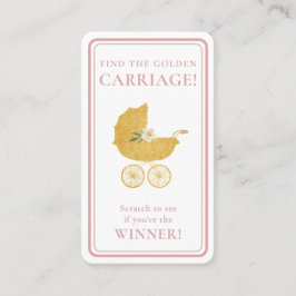 Golden Carriage Scratch-Off Game | Blush Pink Visitekaartje