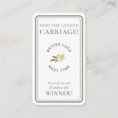 Golden Carriage Scratch-Off Sage Green Non-Winner Visitekaartje (Voorkant)