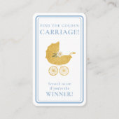 Golden Carriage Scratch-Off Winner Baby Blue Game  Visitekaartje (Voorkant)