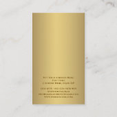 Golden Carved Flowers Lijst | Naam Initiaal Visitekaartje (Achterkant)