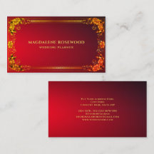 Golden Carved Regal Flowers Lijst op Helderrood