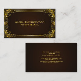 Golden Carved Regal Flowers Lijst Visitekaartje