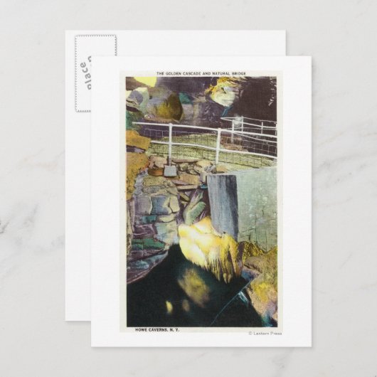 Golden Cascade en Natural Bridge Uitzicht Briefkaart (Voorkant / Achterkant)