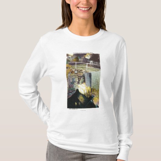 Golden Cascade en Natural Bridge Uitzicht T-shirt (Voorkant)