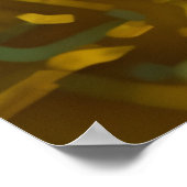 Golden Cascade Vloeibare Kunst Poste Poster (Hoek)