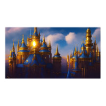 Golden Castle Gold blue fantasy magical 4