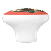 Golden Cat – goldene Katze – vergoldeter Kater Keramische Knop (Zijkant)