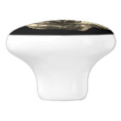 Golden Cat – goldene Katze – vergoldeter Kater Keramische Knop (Zijkant)