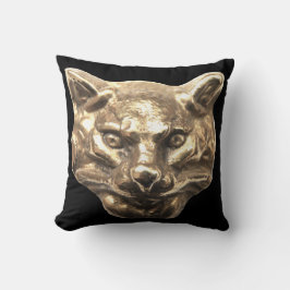 Golden Cat – goldene Katze – vergoldeter Kater Kussen