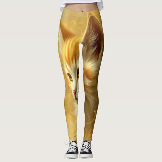 Golden cat leggings (Voorkant)