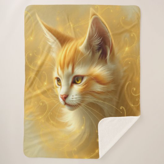 Golden cat  sherpa deken (Voorkant)