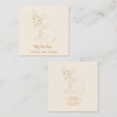 Golden Cat Vierkante Visitekaartje (Voorkant / Achterkant)