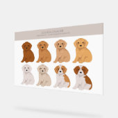 Golden Cavalier hondenmix Acryl Bord (Hoek)